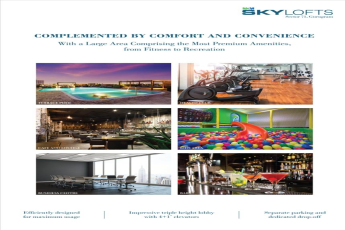 Own a home complemented by comfort and convenience @ M3M Sky Lofts, Sector 71, Gurgaon